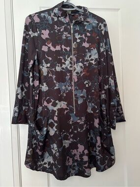 Shannon Passero floral quarter-zip tunic dress